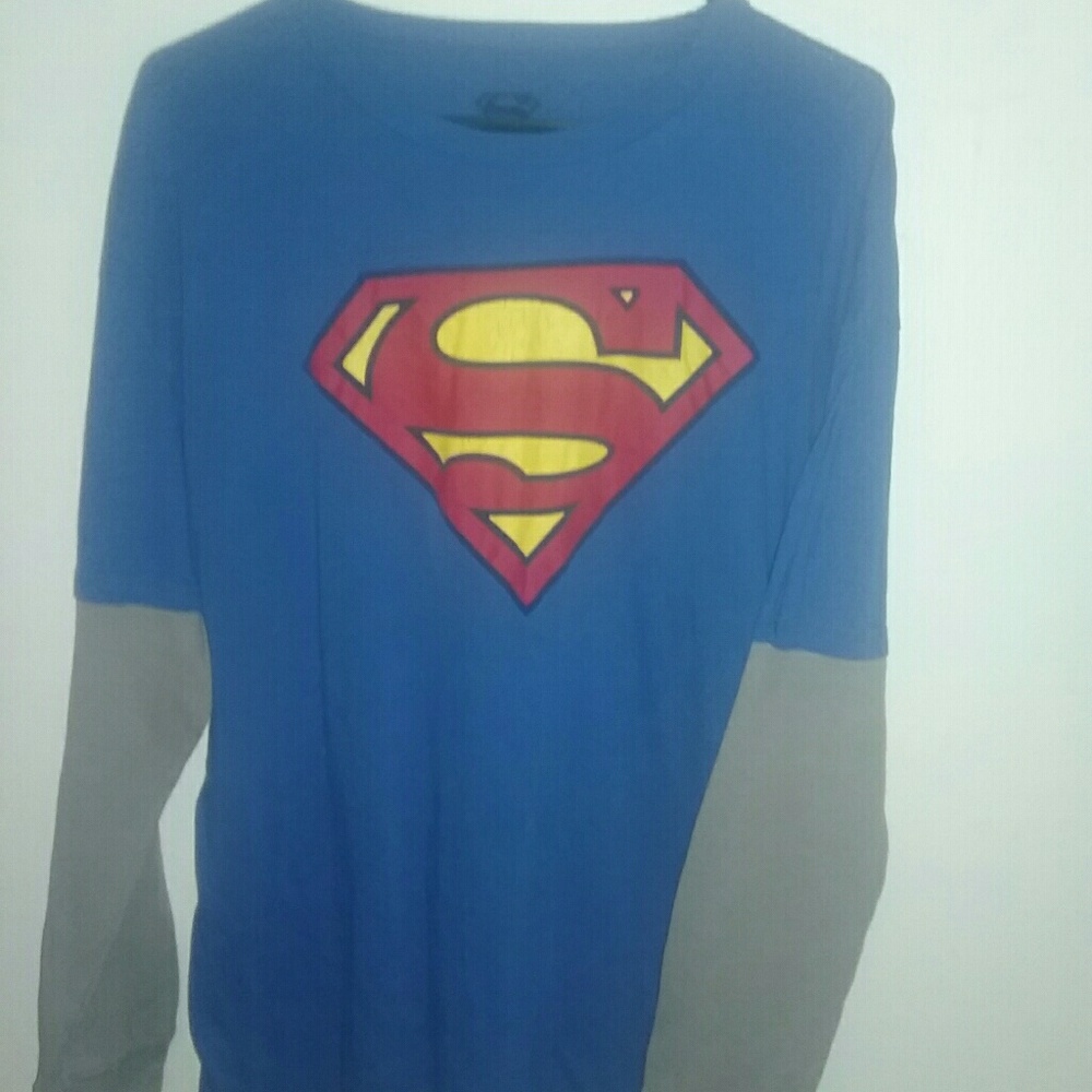 long sleeved superman shirt
